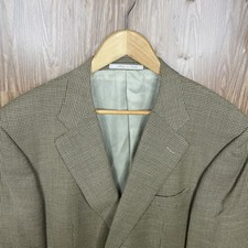 Ermenegildo Zegna Sport Coat Mens 46R Brown Multicolor Check Wool Italy Made