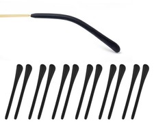 6 Pairs Temple Tips for Eyeglasses Thin 1.0 mm to 1.5 mm Metal Black