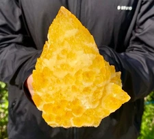 1.42LB Natural Pineapple yellow Crystal Cluster Point  QuartzHealing Mineral
