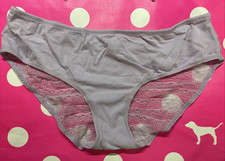 2014 Victoria's Secret L Hiphugger Ruched Lace Back Panties Lavender Vintage