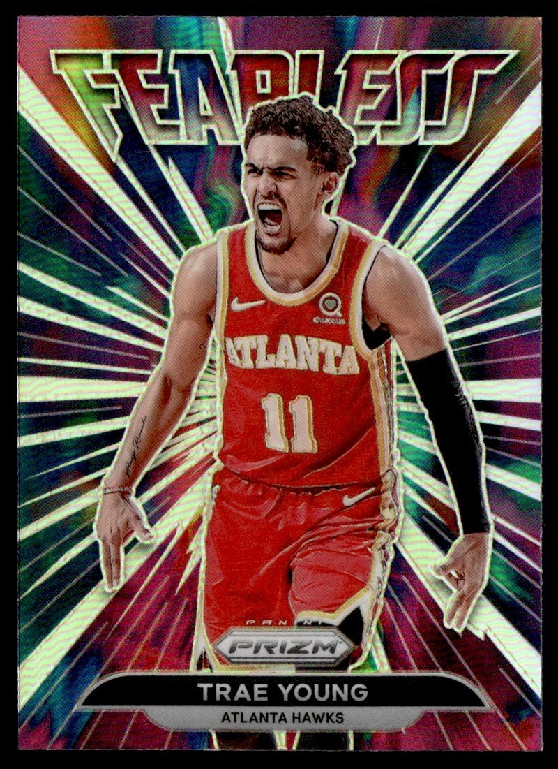 2021-22 Panini Prizm Fearless Silver Trae Young #20