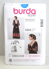 Burda 7171 Renaissance Costume - Gown Hairnet Misses' 10-24 Pattern Uncut