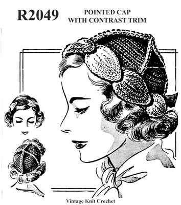 Vtg Easy Crochet Hat Pattern in Two Styles, Mail Order No. R-2049 PR