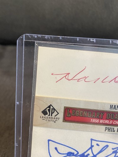 2011 SP Legendary Cuts Baseball Phil Rizzuto Hank Bauer Dual On Card Auto /10 - Picture 3 of 7