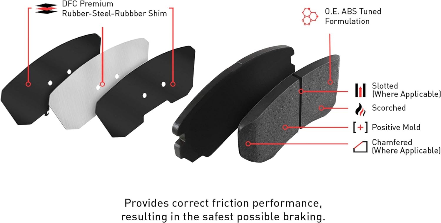 Dynamic Friction Company 5000 Advanced Brake Pads & Hardware kit - Aston Martin