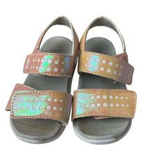 See Kai Run Billie FlexiRun Rip Stick Sandals Toddler Girls 5 Iridescent Peach