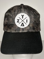 ZYIA Active Patch Camo Mesh Trucker Snapback Hat Cap Baseball Men Women Black