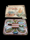 Vintage 1960's Ohio Art Hi-Way Press Metal Car Road Set