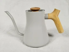 Blue Bottle Coffee Fellow Stagg Mini Pour-Over Kettle Fog Grey Maple Wood Handle