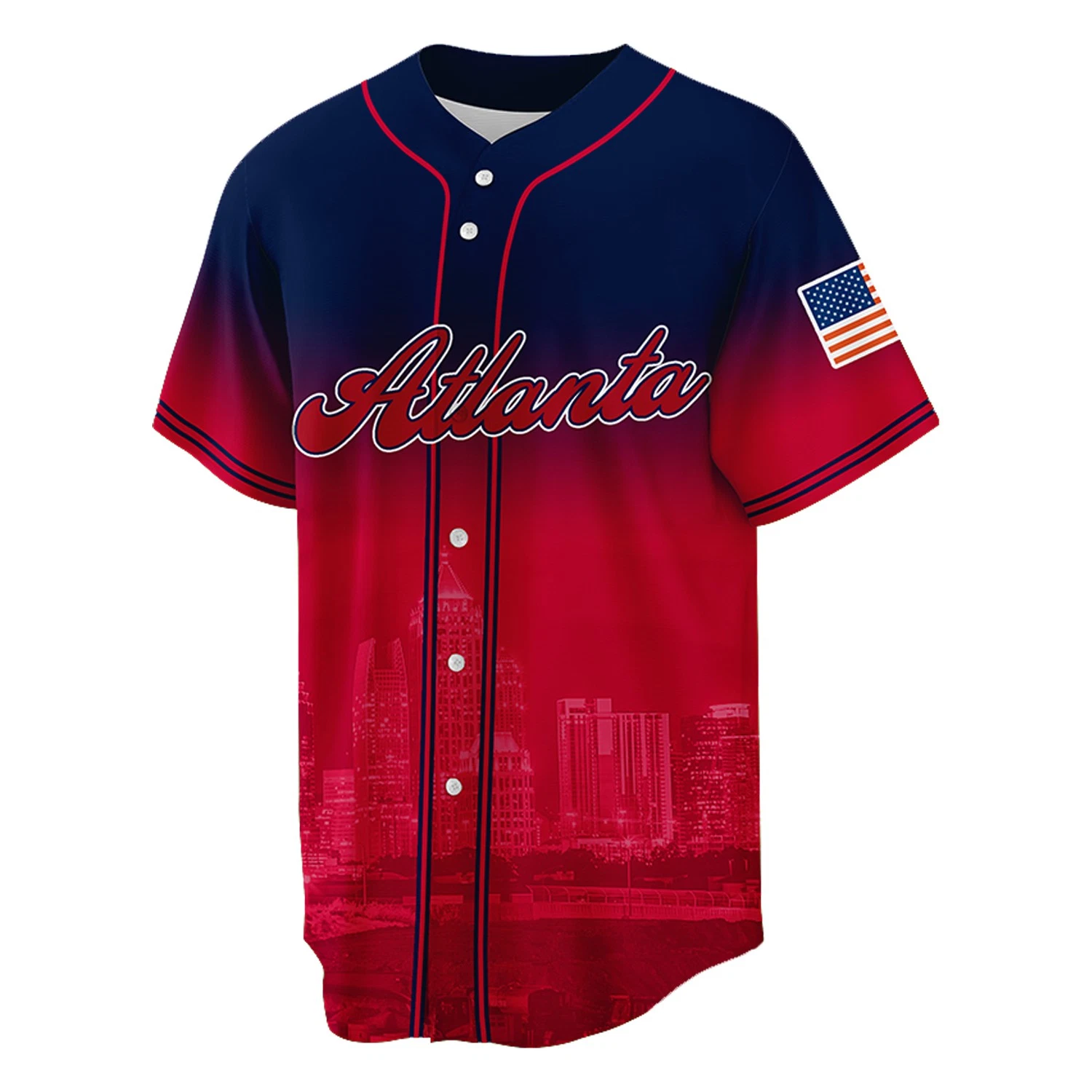 Atlanta City Jersey Custom Baseball Jersey Personalized Name, Number Gift