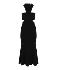 Alexander McQueen Womens Slashed Harness Midi Dress