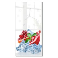 Elegante Wanduhr Aus Glas Glasuhr Granatapfel Mit Eis WeißE Zeiger 30X60 Cm