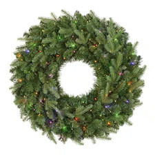 30 in Grand Duchess Twinkling Battery Operated Balsam Fir LED Pre-Lit Wreath