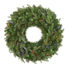 30 in Grand Duchess Twinkling Battery Operated Balsam Fir LED Pre-Lit Wreath