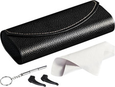 Ultimate Glasses Case Kit, Hard Shell Sunglasses and Eyeglass Case with Cleaning