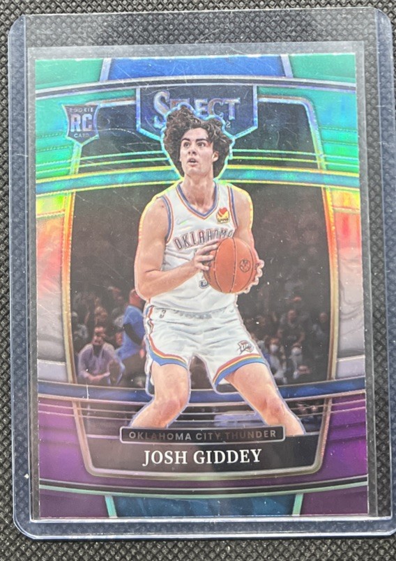 2021-22 Panini Select Josh Giddey Rookie Thunder SP Tri-Color Prizm #58 NM-MT RC