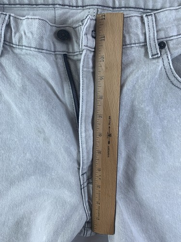 Vintage 80er Levis 506 Jeans grau Acid Washed Herren 38x32 (flach 36x32) Made in USA - Bild 7 von 12