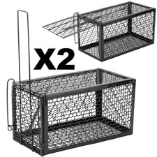 x2 Rat Trap Mouse Catcher Humane Cage Live Animal Rodent Mice Indoor Outdoor