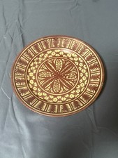 Vintage V.C. Spain Valencia Slipware Plate – Hand Painted Terracotta Redware