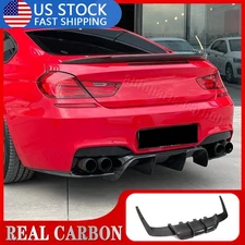 For 2012-2018 BMW F06 F12 F13 M6 REAL Carbon Fiber Rear Diffuser Lip Splitters
