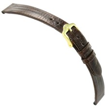 14mm Hirsch Reptile Genuine Teju Lizard Unstitched Padded Brown Ladies Watchband