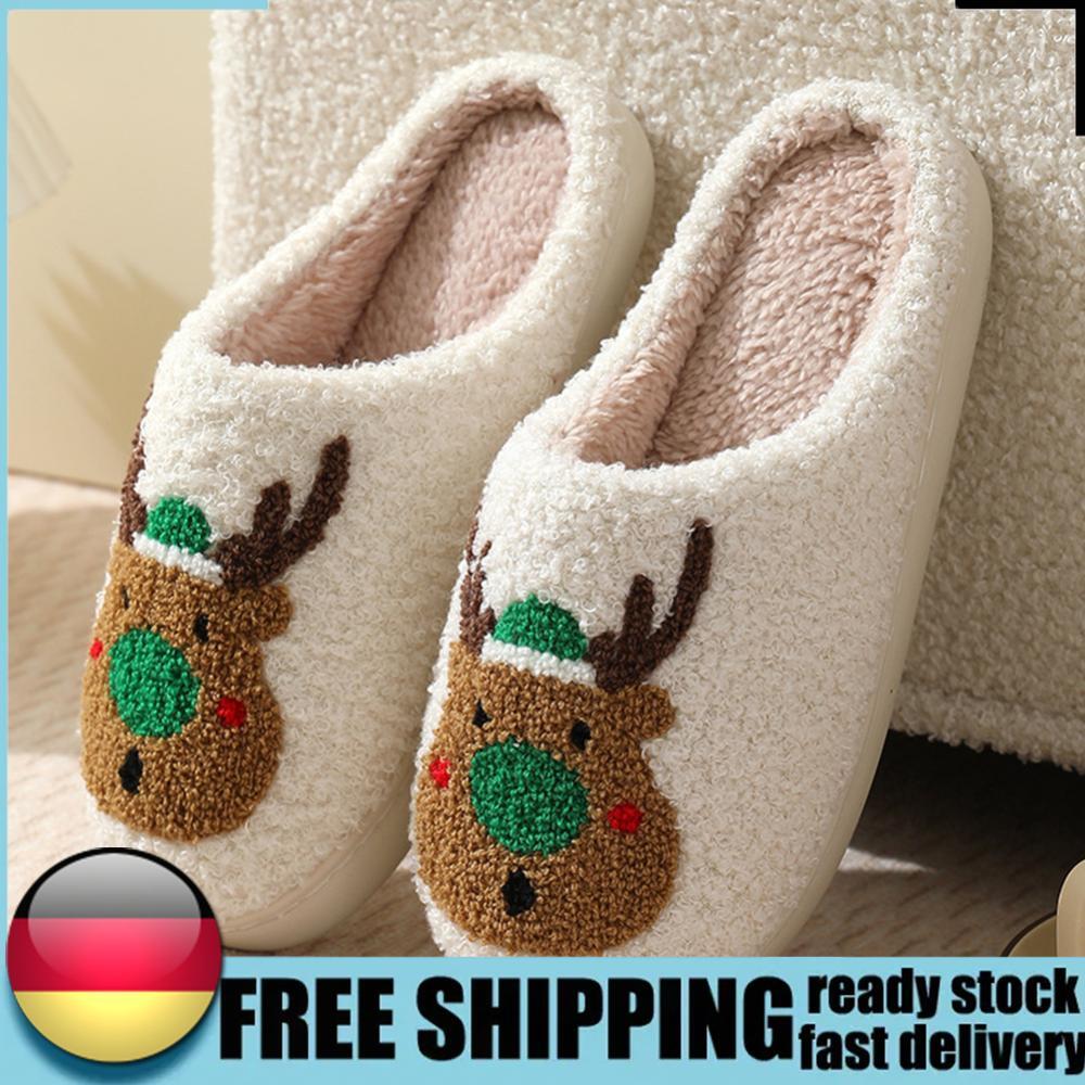 APL Ciabatte cervo utili natalizie slip on comode casa pantofole donna uomo per inverno