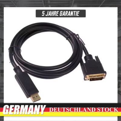 M43 DisplayPort auf DVI Kabel 1,8m 1080P DP zu DVI Konverter für Monitor NEU