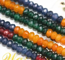 Natural 2x4mm Faceted Multicolor Apatite Gemstone Rondelle Loose Beads 15''