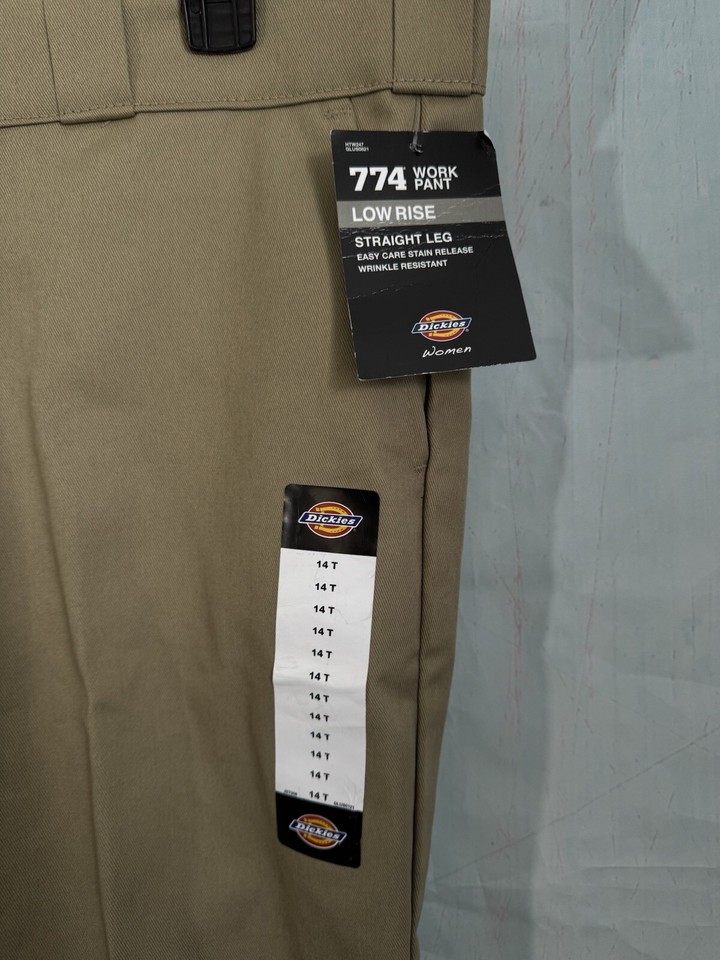 Dickies Women's Original 774 Work Pant Size 14T Tall Khaki New eBay