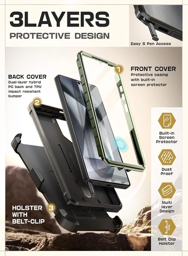SUPCASE for Samsung Galaxy S25 Ultra Military-Grade Protection Case 2 Set Cover - Picture 8 of 38