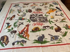 Australian Wildlife Linen Tablecloth