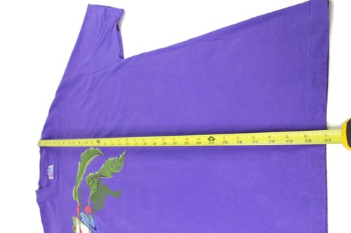 Vtg Ken Drewke Tree Frog Harlequin 1991 Purple T Shirt Men's XL USA Hanes Tag - Picture 10 of 12
