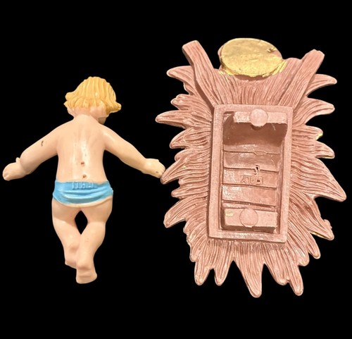 Vintage Italien 70er Jahre Weihnachten Krippenfiguren Set 29 Teile Hartplastik hell �� - Bild 11 von 18
