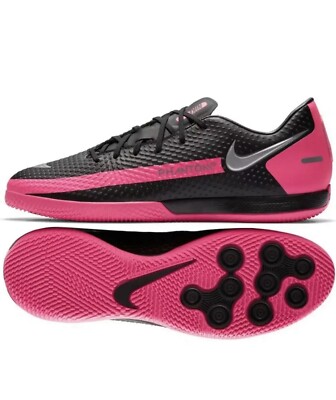 Nike Phantom GT IC HERREN FUSSBALLTRAINER GRÖSSE 11 UK EU 46 rosa schwarz CK8467 006
