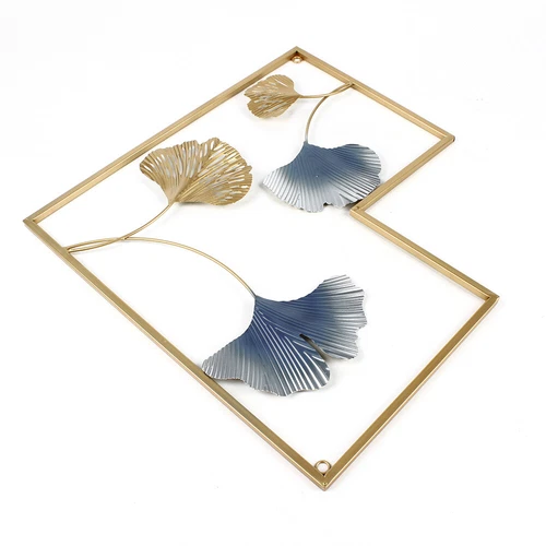 Groß Deko Wand Ginkgo Ginko Blatt gold Metall Wandbild Wanddekoration Wanddeko - Bild 13 von 13