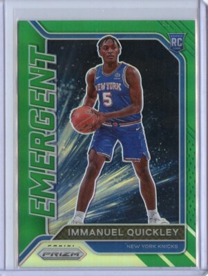 2020-21 Panini Prizm Emergent Prizms Green #8 Immanuel Quickley | eBay