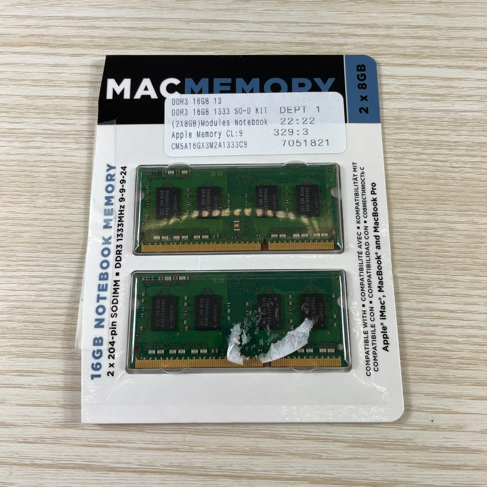 Patriot Sig Apple DDR 8Gb 2X4GB 1333Mhz Sodi Kit Mac Series Memory - Image 3 of 4