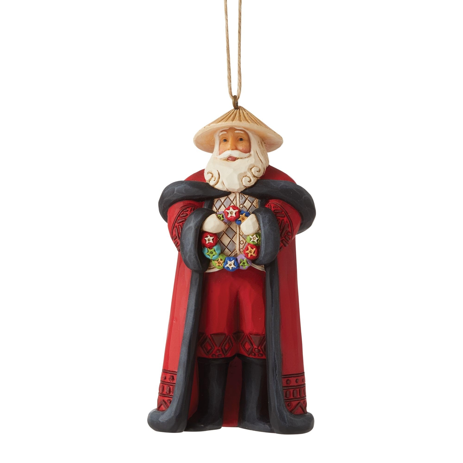 Jim Shore Heartwood Creek Christmas Around The World Filipino Santa Hanging O...