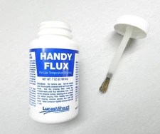 Handy Flux Paste 7 Oz Jar W/ Brush Cap - Silver Soldering Brazing Jewelry Making
