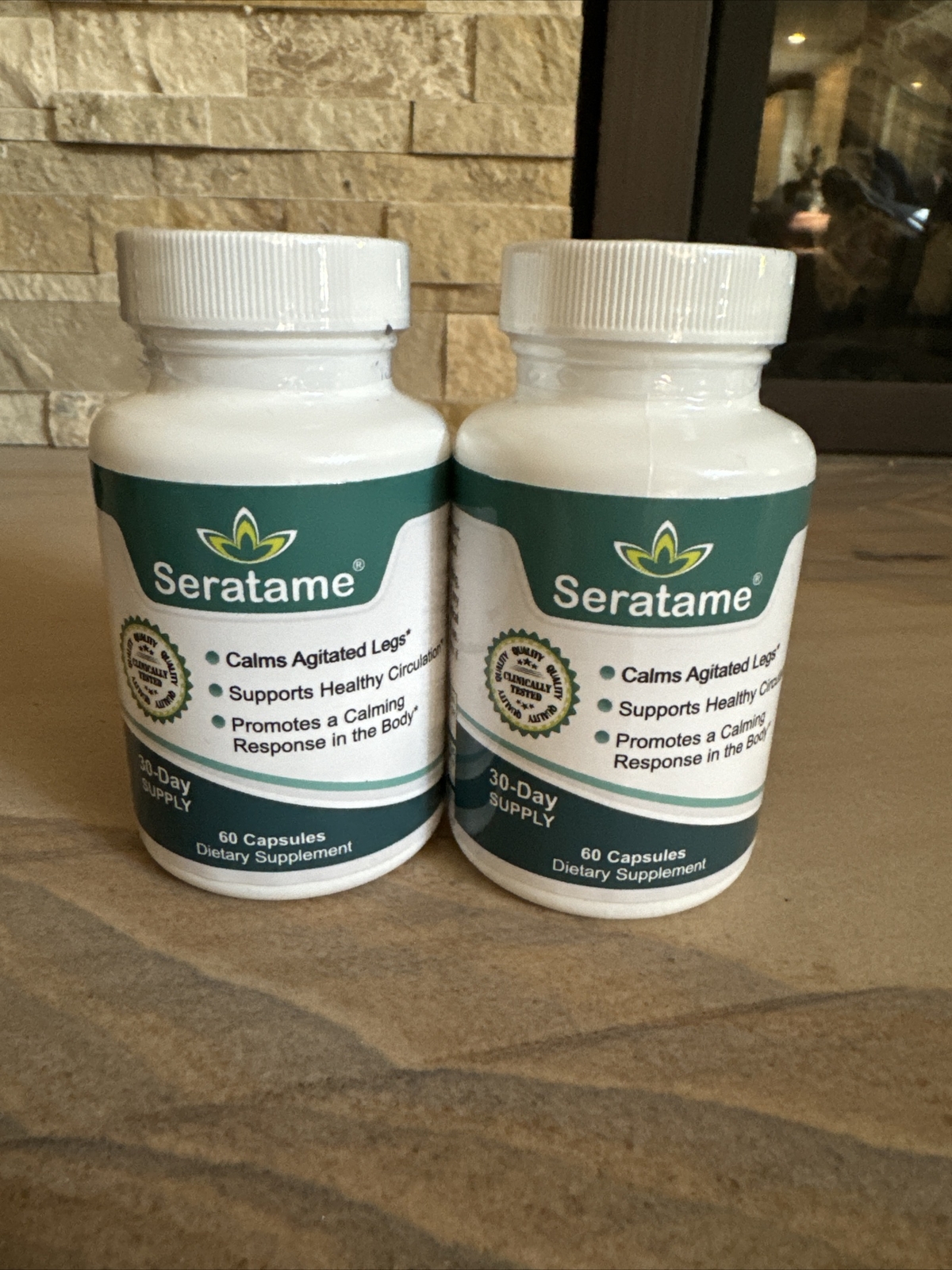2x SERATAME 30 Day Supply RLS Restless Legs Syndrome Relief Supplement
