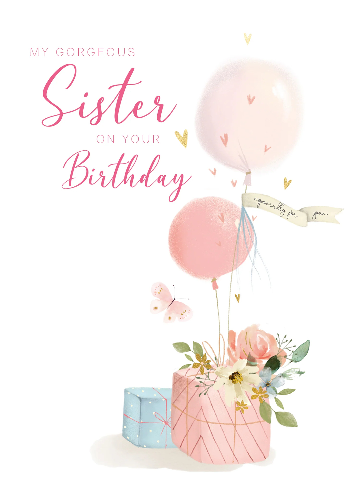 Birthday Card Sister - Female - Foil Finish - Cherry Orchard