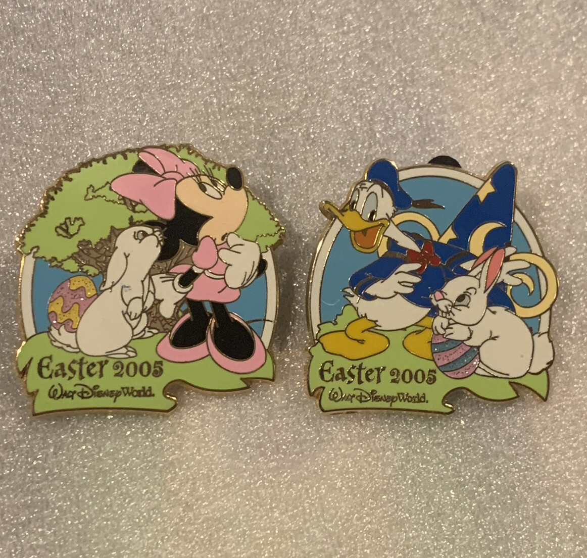 Disney Pin WDW - Easter Egg Hunt Collection 2005 Minnie Mouse And Donald