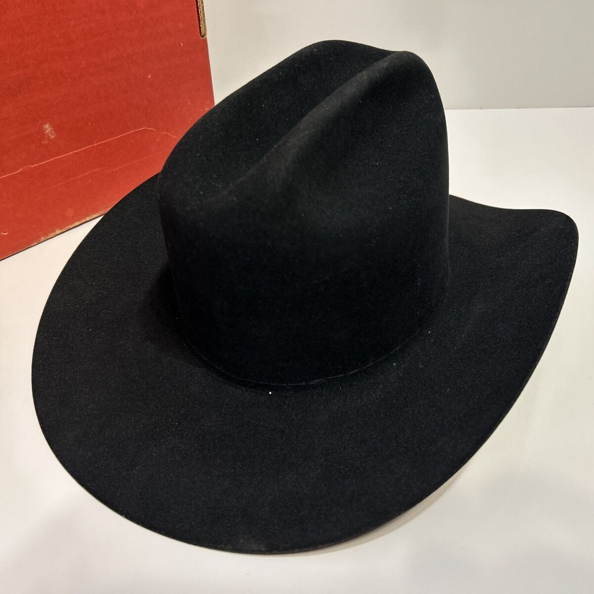 STETSON XXXX 4X Beaver Black Rancher Style Western Leather STETSON XXXX 4X Beaver Black Rancher Style Western Leather