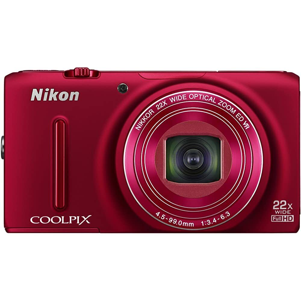 USED Nikon COOLPIX S9500(RD) Digital Camera COOLPIX S9500 Optical 22x Zoom  Wi-F