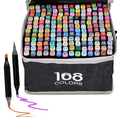 EXTRALINK Farben Marker Alkoholmarker Set 168 Stücke Alkohol Marker Stifte + TASCHE