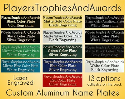 2 x 5 Custom engraved Name Plate METAL TAG sign Free engraving Proof PTA 2x5 5x2