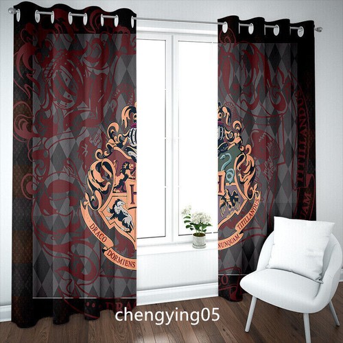 3D Harry Potter Made Pair Thick Thermal Blackout Curtains Ring Top Eyelet Gifts - Picture 38 of 42