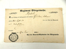 Regiment Bürgerwehr Vegesack Verzeichnis Wehrpflichtiger 1840 Dokument K-3362