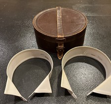 Leather round collar box  2 Rocolla Tux collars