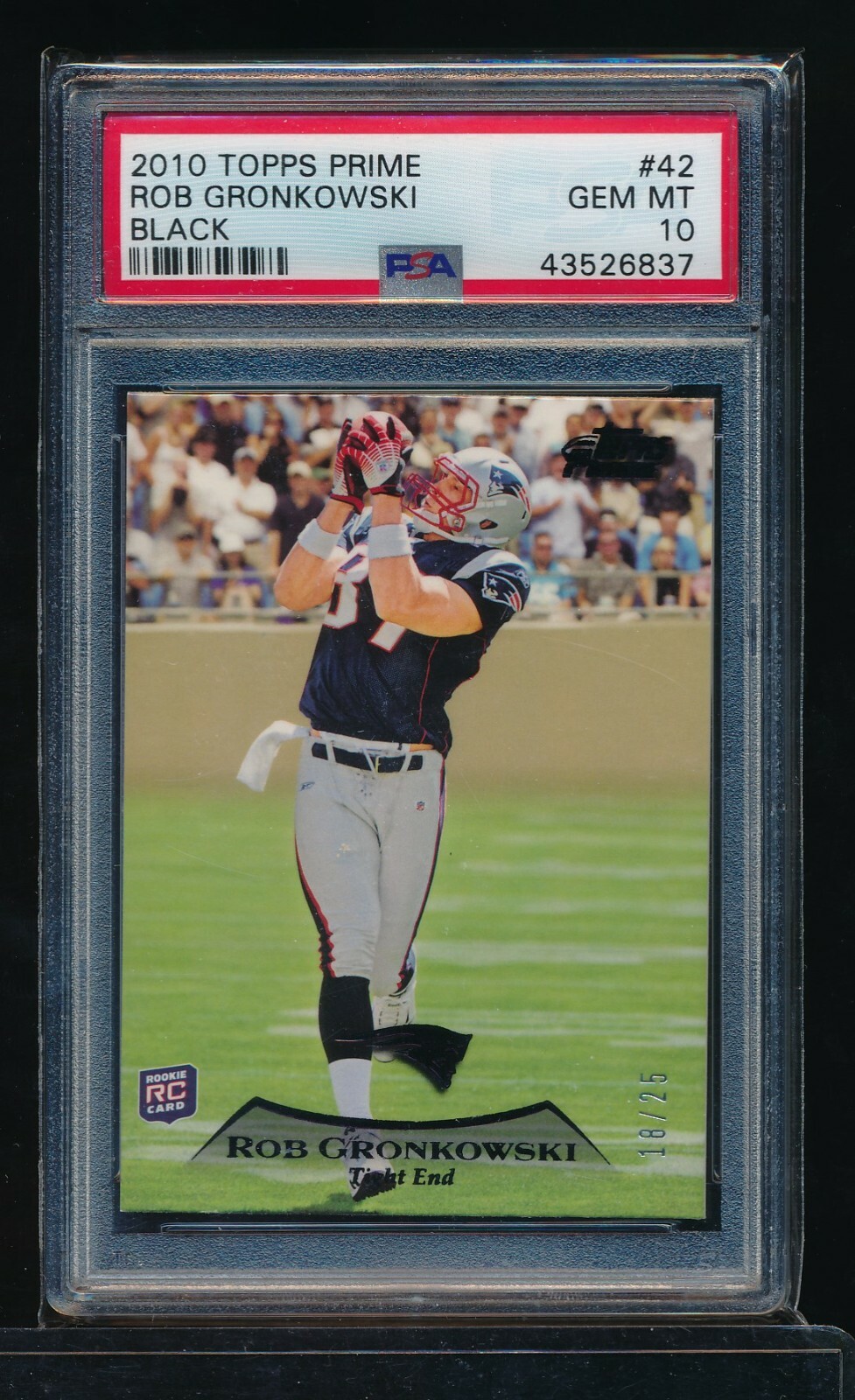 Rob Gronkowski Topps Prime #42 Black